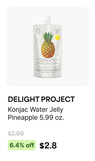 DELIGHT PROJECT Konjac Water Jelly Pineapple 5.99 oz.