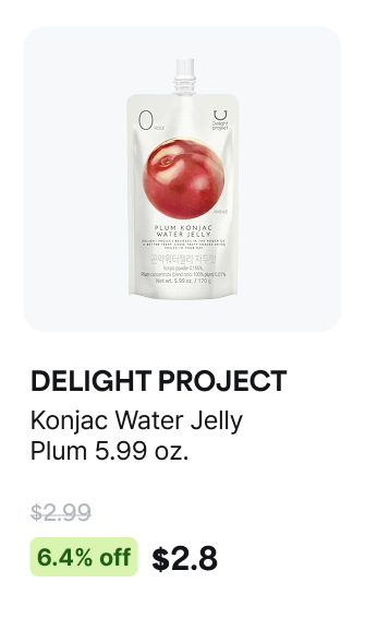 DELIGHT PROJECT Konjac Water Jelly Plum 5.99 oz.