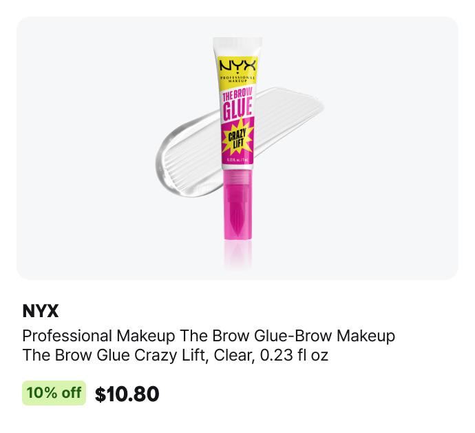 NYX Professional Makeup The Brow Glue-Brow Makeup The Brow Glue Crazy Lift, Clear, 0.23 fl oz - Sale price $10.80