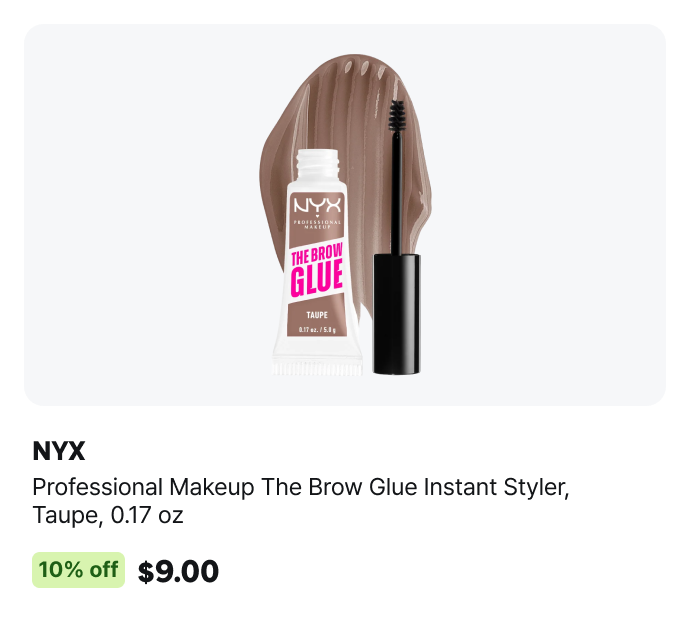NYX Professional Makeup The Brow Glue Instant Styler, Taupe, 0.17 oz - Sale price $9