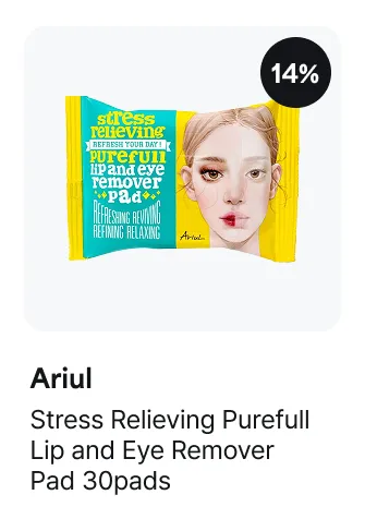Ariul Stress Relieving Purefull Lip and Eye Remover Pad 30pads 14% off