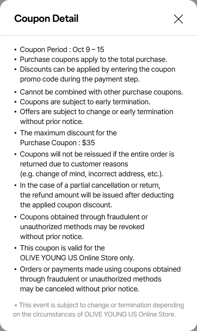 Coupon Detail