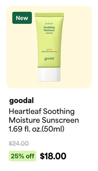 goodal Heartleaf Soothing Moisture Sunscreen 1.69 fl. oz.(50ml)