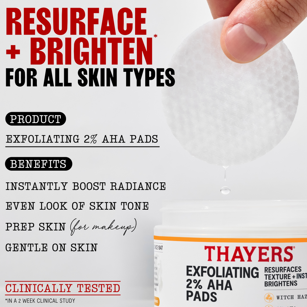 thayers Exfoliating 2% Aha Pads with Witch Hazel and 2% Aha 60 dual-sided pads - Image 2 of 8