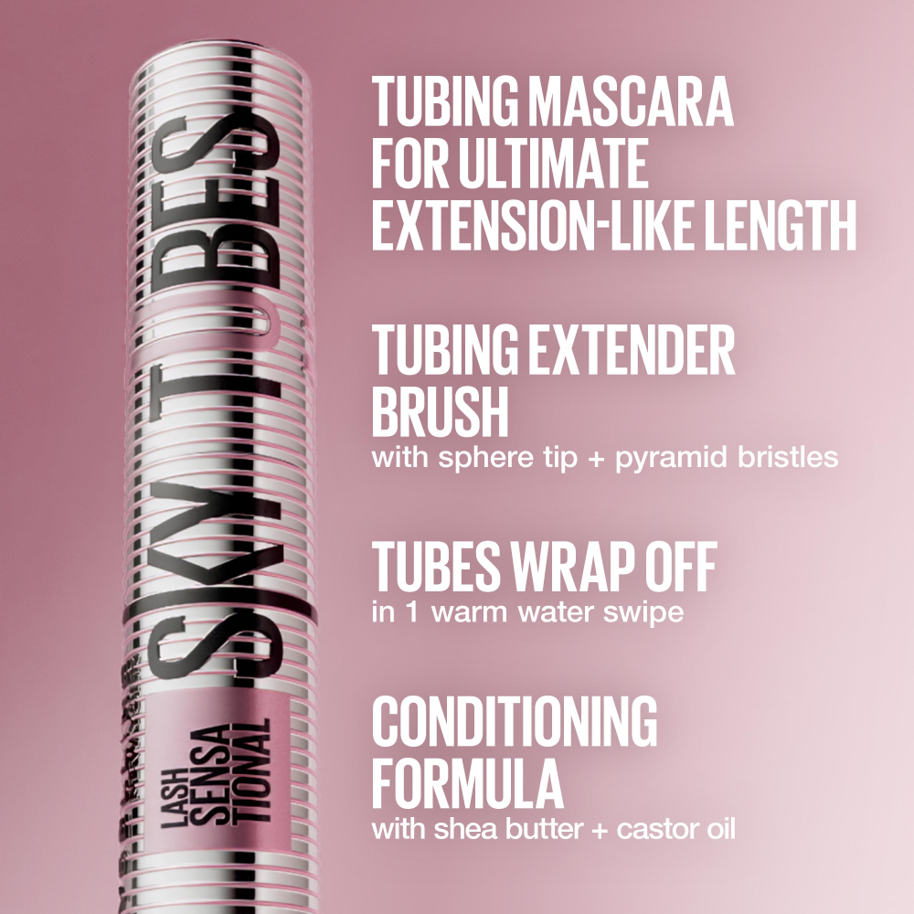 MAYBELLINE Sens Sky Tubes Tubing Mascara Very Blk 0.23 fl. oz.(7.0ml) - Image 4 of 8