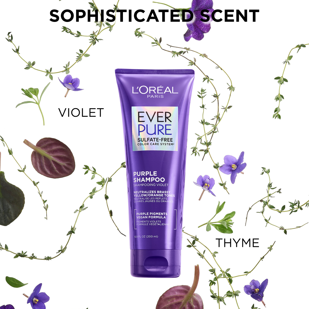 LOREAL PARIS EverPure Sulfate Free Purple Conditioner for Toning Blonde Hair 6.8 fl. oz.(200ml) - Image 5 of 8