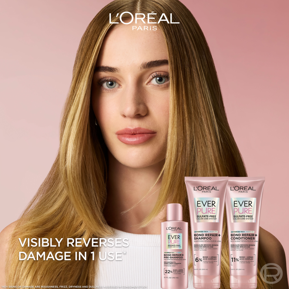 L'Oreal Paris Everpure Sulfate Free Bond Repair+ Conditioner With Amino Acid Complex 6.8 fl. oz.(200ml) - Image 2 of 8