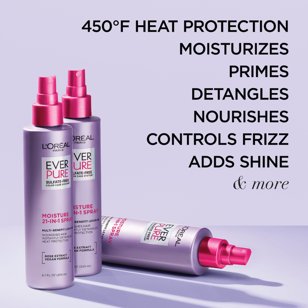 L'Oreal Paris Sulfate Free Moisture 21-in-1 Leave-In Conditioner for Dry Hair, EverPure, 6.7 fl. oz.(200ml) - Image 2 of 6