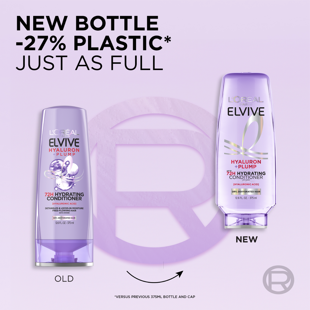 L'Oreal Paris Elvive Hyaluron Plump Hydrating Conditioner for Dry Hair 12.6 fl. oz.(375ml) - Image 5 of 8