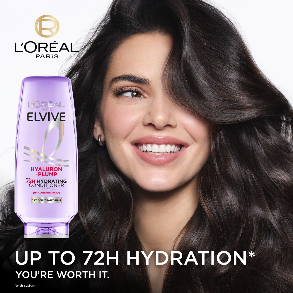 L'Oreal Paris Elvive Hyaluron Plump Hydrating Conditioner for Dry Hair 12.6 fl. oz.(375ml) - Image 3 of 8