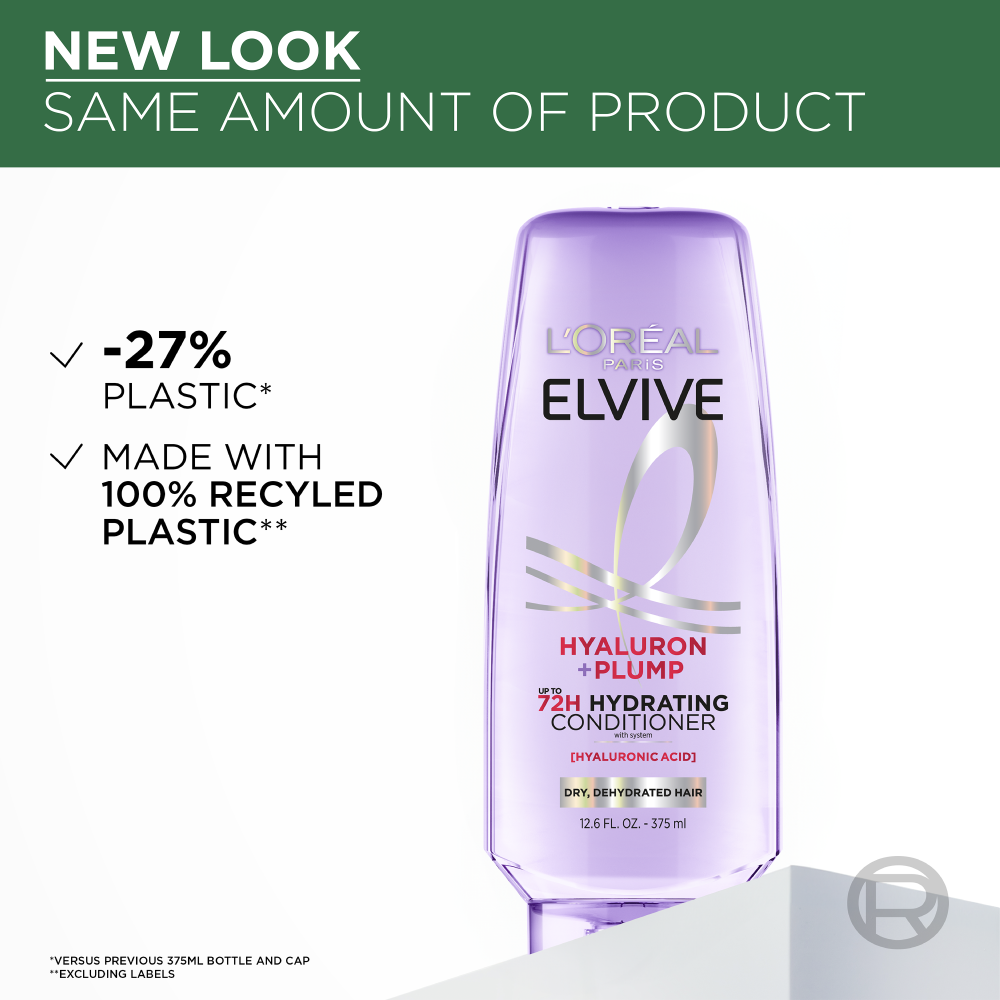 L'Oreal Paris Elvive Hyaluron Plump Hydrating Conditioner for Dry Hair 12.6 fl. oz.(375ml) - Image 6 of 8