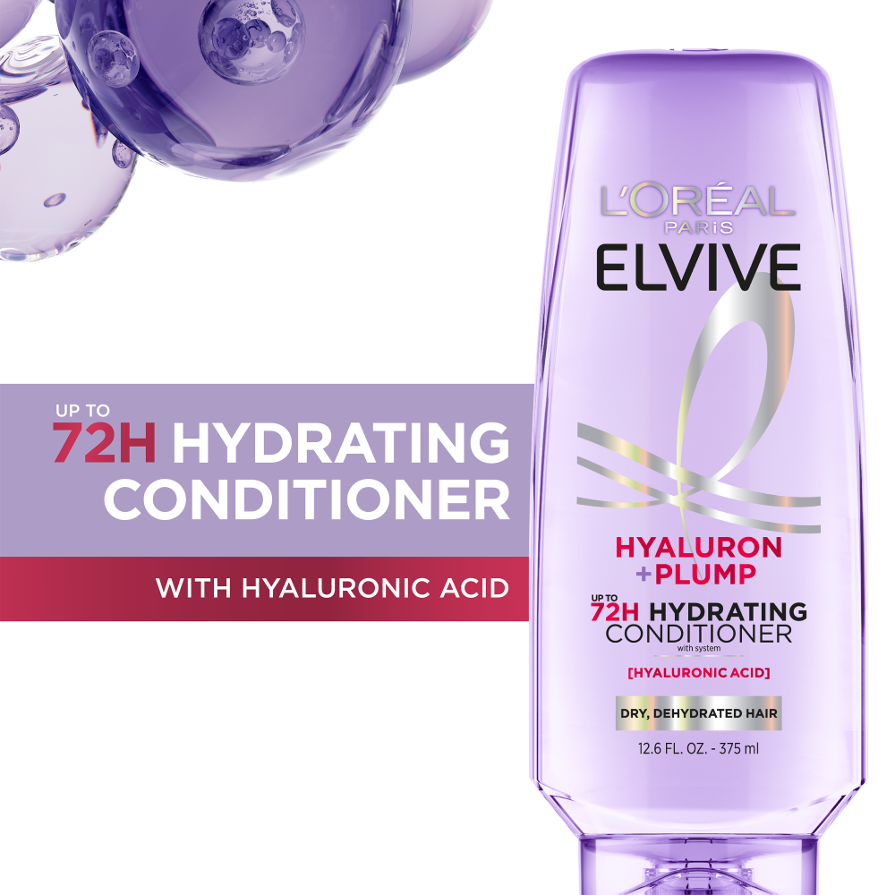 L'Oreal Paris Elvive Hyaluron Plump Hydrating Conditioner for Dry Hair 12.6 fl. oz.(375ml) - Image 2 of 8