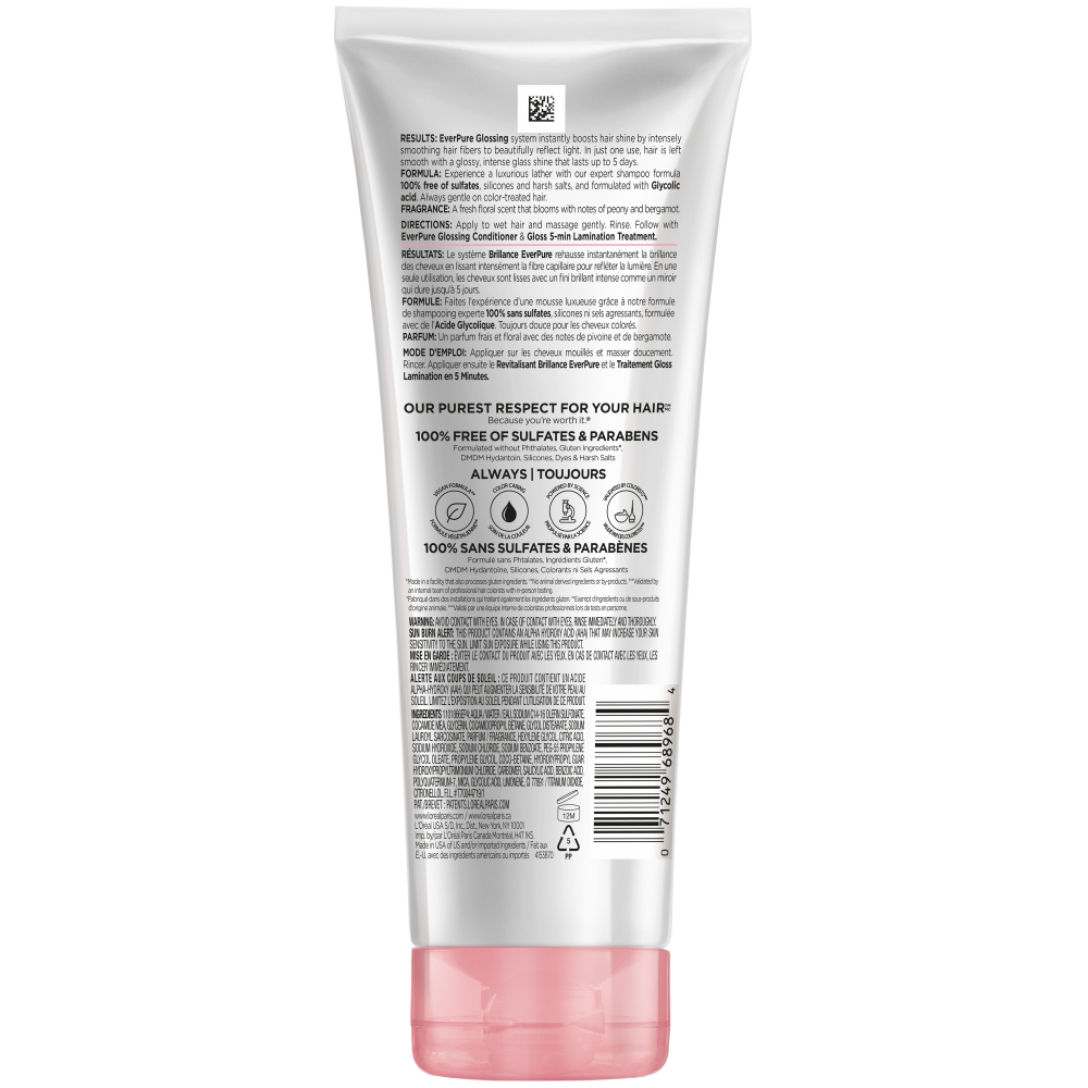 LOREAL PARIS Everpure Sulfate Free Glossing Shampoo For Shine And Smoothness 6.8 fl. oz.(200ml) - Image 8 of 8