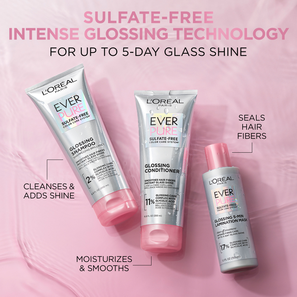 LOREAL PARIS Everpure Sulfate Free Glossing Shampoo For Shine And Smoothness 6.8 fl. oz.(200ml) - Image 3 of 8