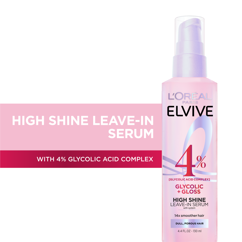 L'Oreal Paris Elvive Glycolic Gloss High Shine Leave-in Serum 4.4 fl. oz.(130ml) - Image 2 of 8