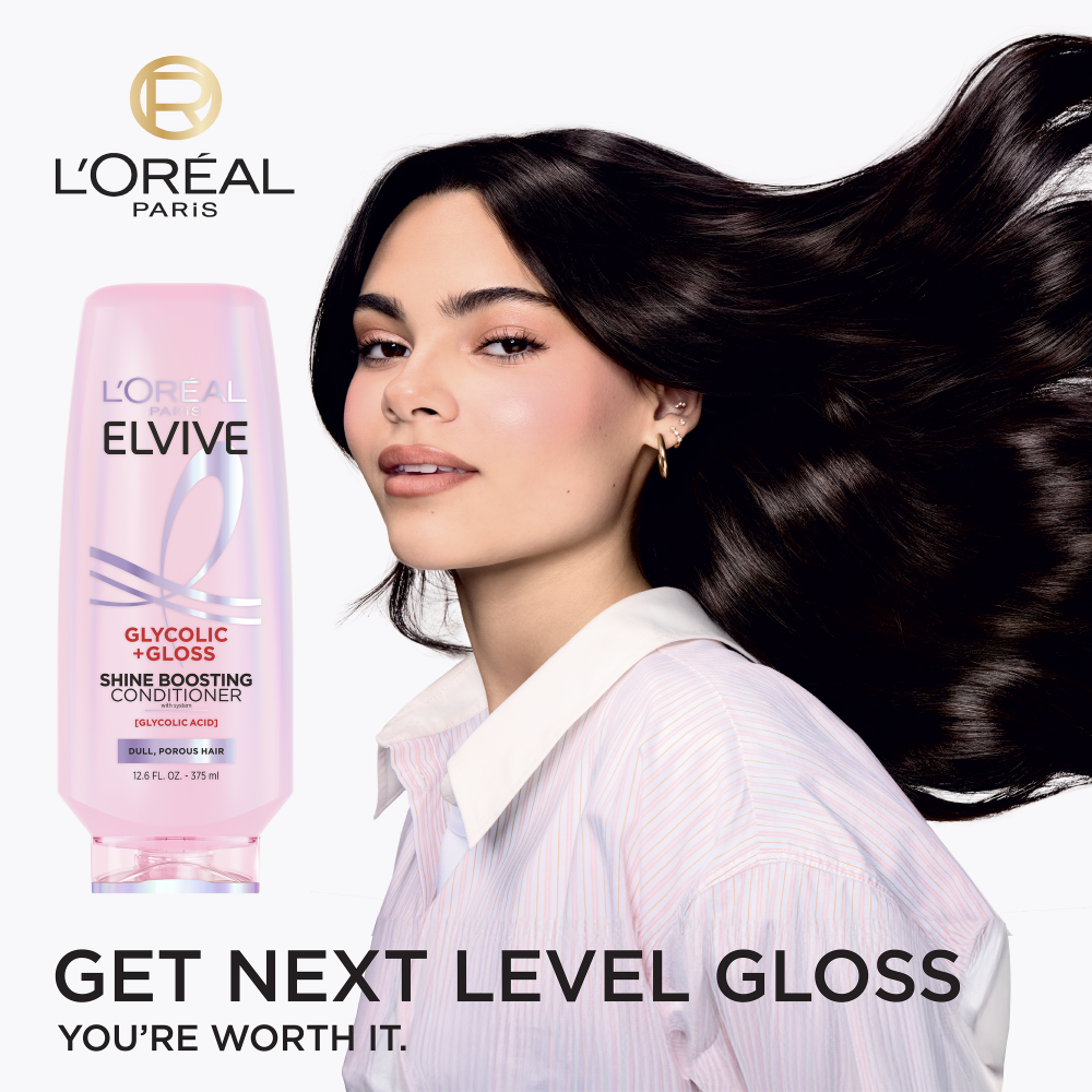 L'Oreal Paris Elvive Glycolic Gloss Shine Boosting Conditioner 12.6 fl. oz.(375ml) - Image 3 of 7