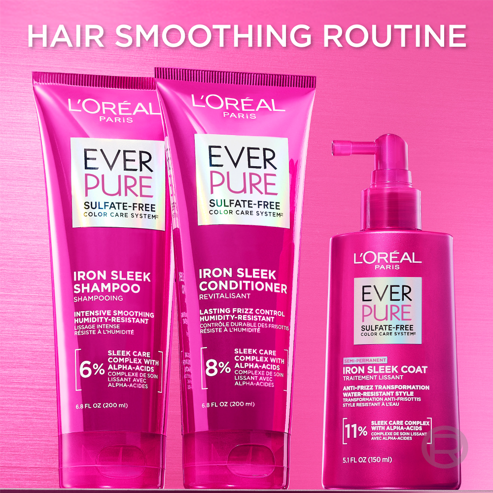 LOREAL PARIS EverPure Sulfate Free Iron Sleek Smoothing Conditioner, 6.8 fl. oz.(200ml) - Image 3 of 8