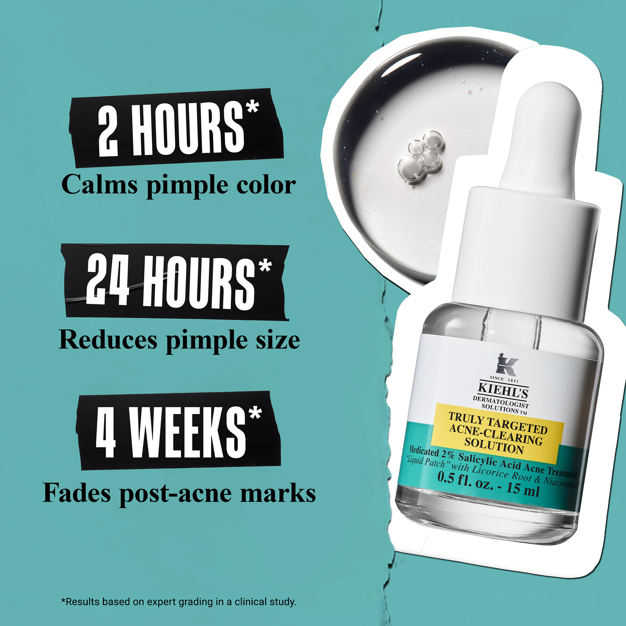 Kiehl's Truly Targeted Acne-clearing Pimple Patch 0.5 fl. oz.(15ml) - Image 3 of 8