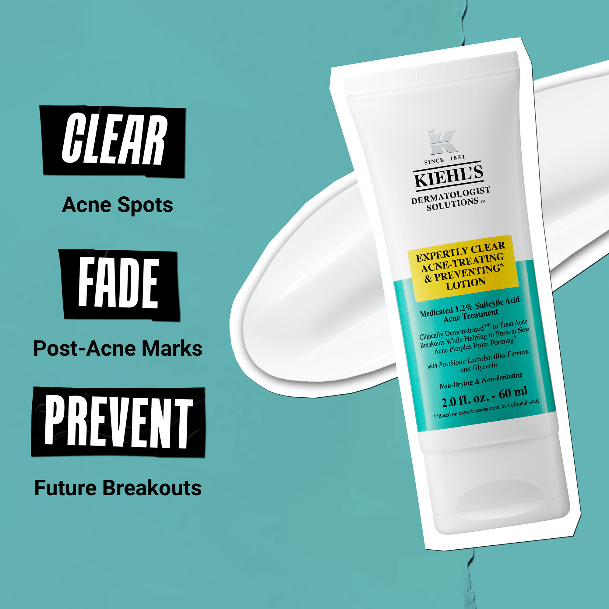 Kiehl's Expertly Clear Moisturizer For Acne Prone Skin With Salicylic Acid 2.0 fl. oz.(60ml) - Image 4 of 8