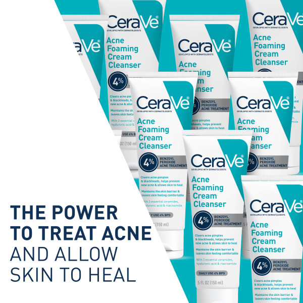 CeraVe Acne Foaming Cream Wash 5 fl. oz.(150ml) - Image 2 of 7