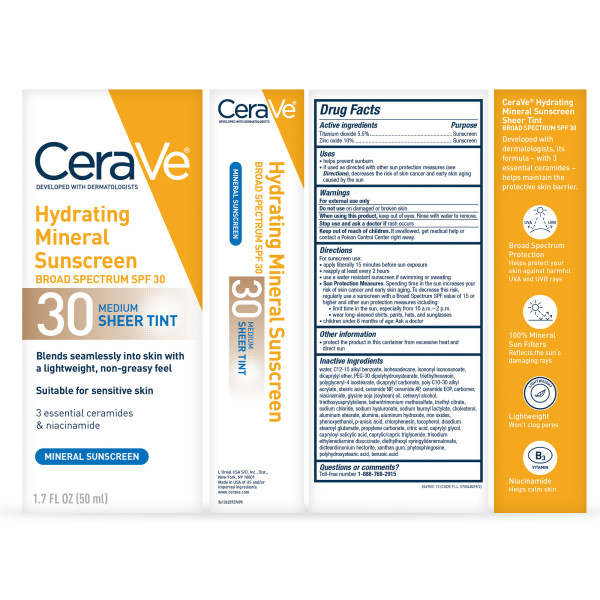 CeraVe Tinted Hydrating Face Sunscreen SPF 30 Medium 1.7 fl. oz.(50ml) - Image 6 of 6