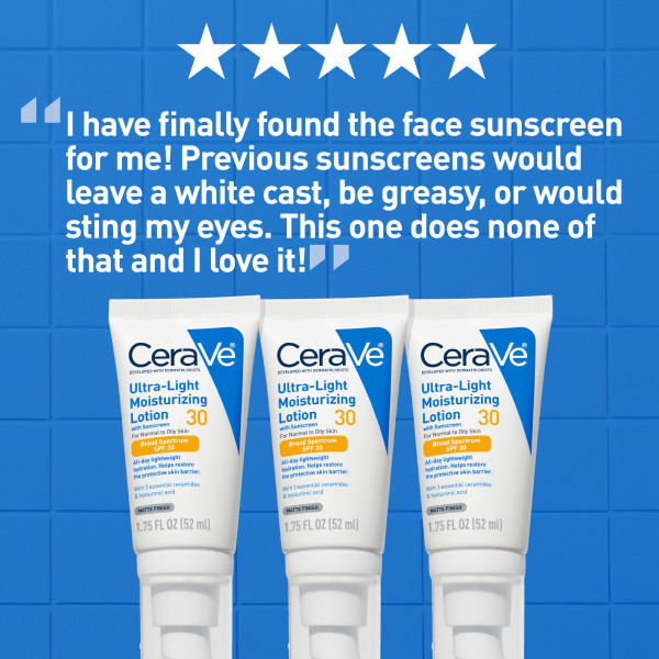 CeraVe Ultra Light Moisturizing Lotion SPF 30 1.75 oz.(52g) - Image 5 of 6
