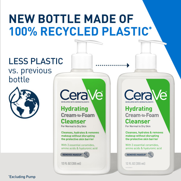 CeraVe Hydrating Cream-to-foam Cleanser 12 fl. oz.(355ml) - Image 5 of 6