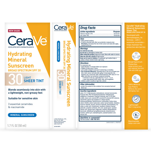 CeraVe Tinted Hydrating Face Sunscreen SPF 30 Light 1.7 fl. oz.(50ml) - Image 5 of 6
