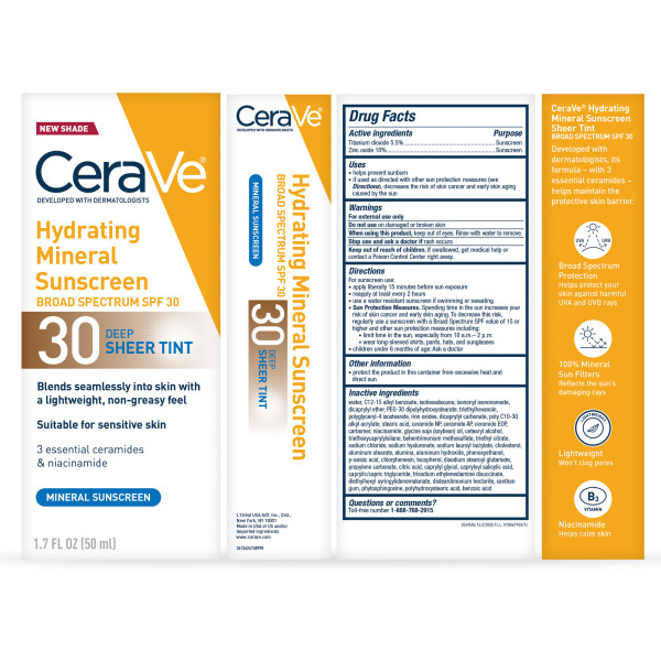 CeraVe Tinted Hydrating Face Sunscreen SPF 30 Dark 1.7 fl. oz.(50ml) - Image 5 of 6