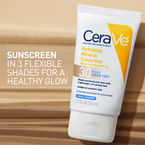 CeraVe Tinted Hydrating Face Sunscreen SPF 30 Dark 1.7 fl. oz.(50ml) - Image 2 of 6