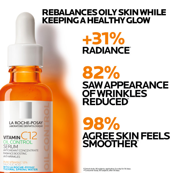 La Roche Posay Pure Vitamin C 12 Oil Control Serum 1.0 fl. oz.(30ml) - Image 2 of 7