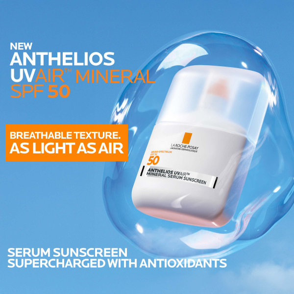 La Roche Posay Anthelios UV Air Mineral Serum Sunscreen SPF 50 1.7 fl. oz.(50ml) - Image 2 of 7