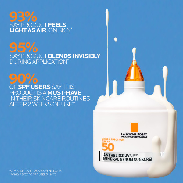 La Roche Posay Anthelios UV Air Mineral Serum Sunscreen SPF 50 1.7 fl. oz.(50ml) - Image 5 of 7