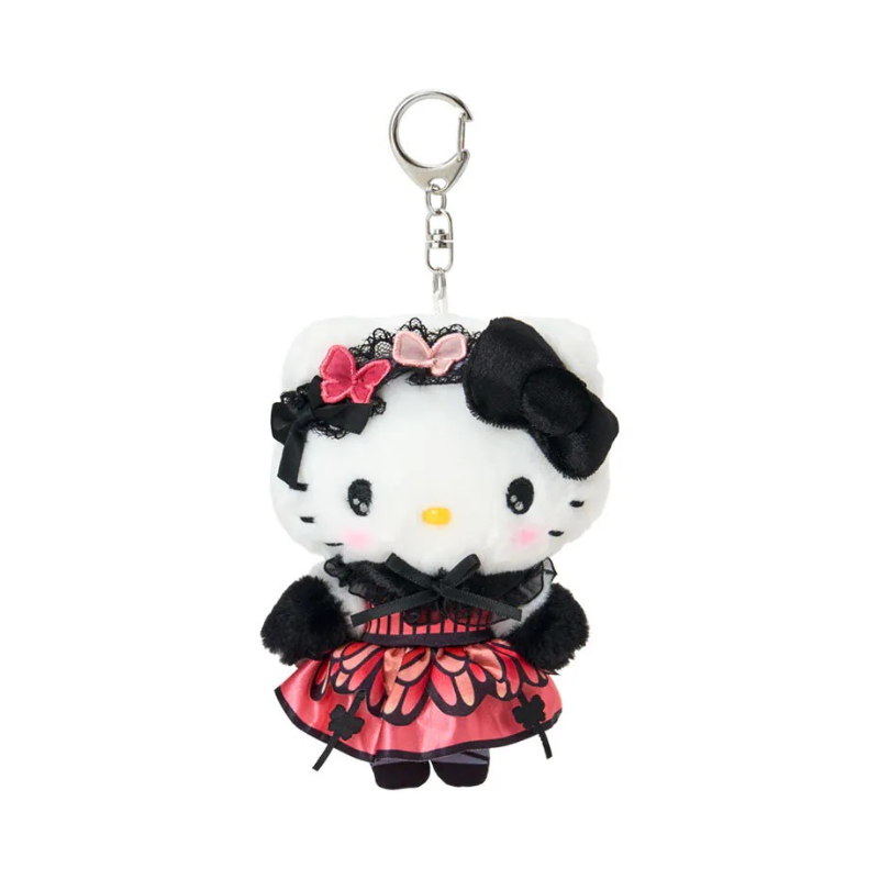 Sanrio Hello Kitty White Plush Mascot Keychain (monarch Butterfly