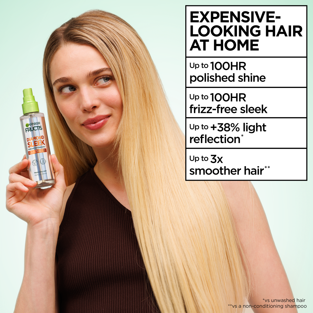 Garnier Fructis Diamond Sleek Shine Spray For Frizzy, Dry Hair 4.6 fl. oz.(137ml) - Image 4 of 8