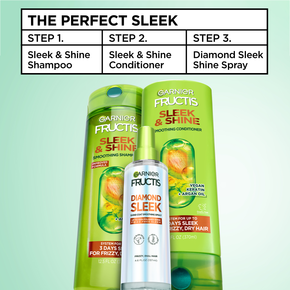 Garnier Fructis Diamond Sleek Shine Spray For Frizzy, Dry Hair 4.6 fl. oz.(137ml) - Image 6 of 8