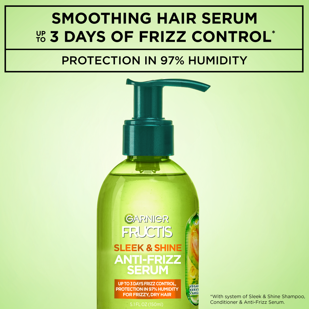 Garnier Fructis Sleek & Shine Anti-frizz Serum For Frizzy, Dry Hair 5.1 fl. oz.(150ml) - Image 2 of 8