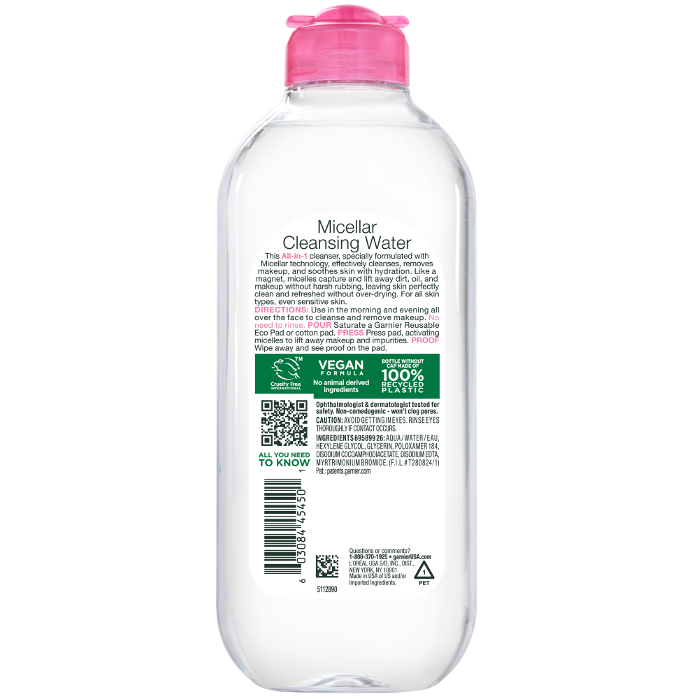 Garnier Skinactive Micellar Makeup Remover For Sensitive Skin, 13.5 fl. oz.(400ml) - Image 2 of 2