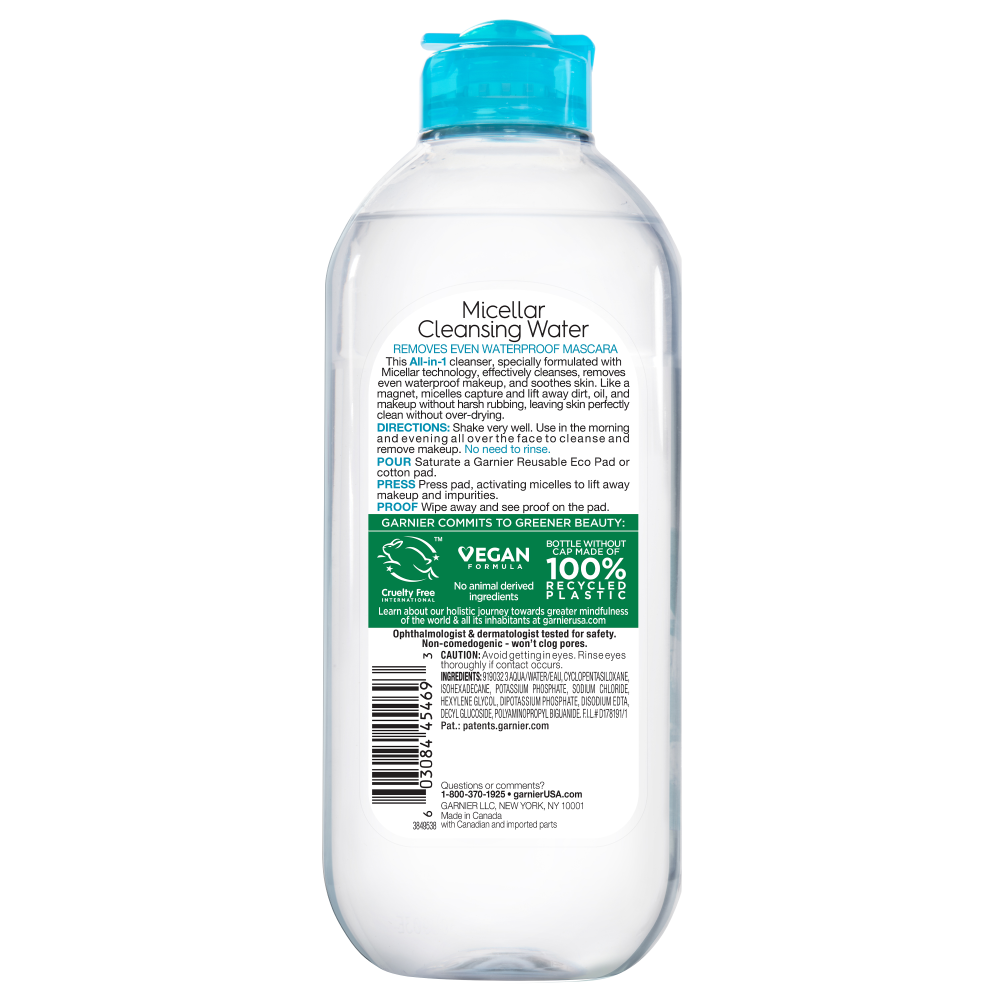 Garnier Skinactive Micellar Cleansing Water And Waterproof Makeup Remover 13.5 fl. oz.(400ml) - Image 2 of 2