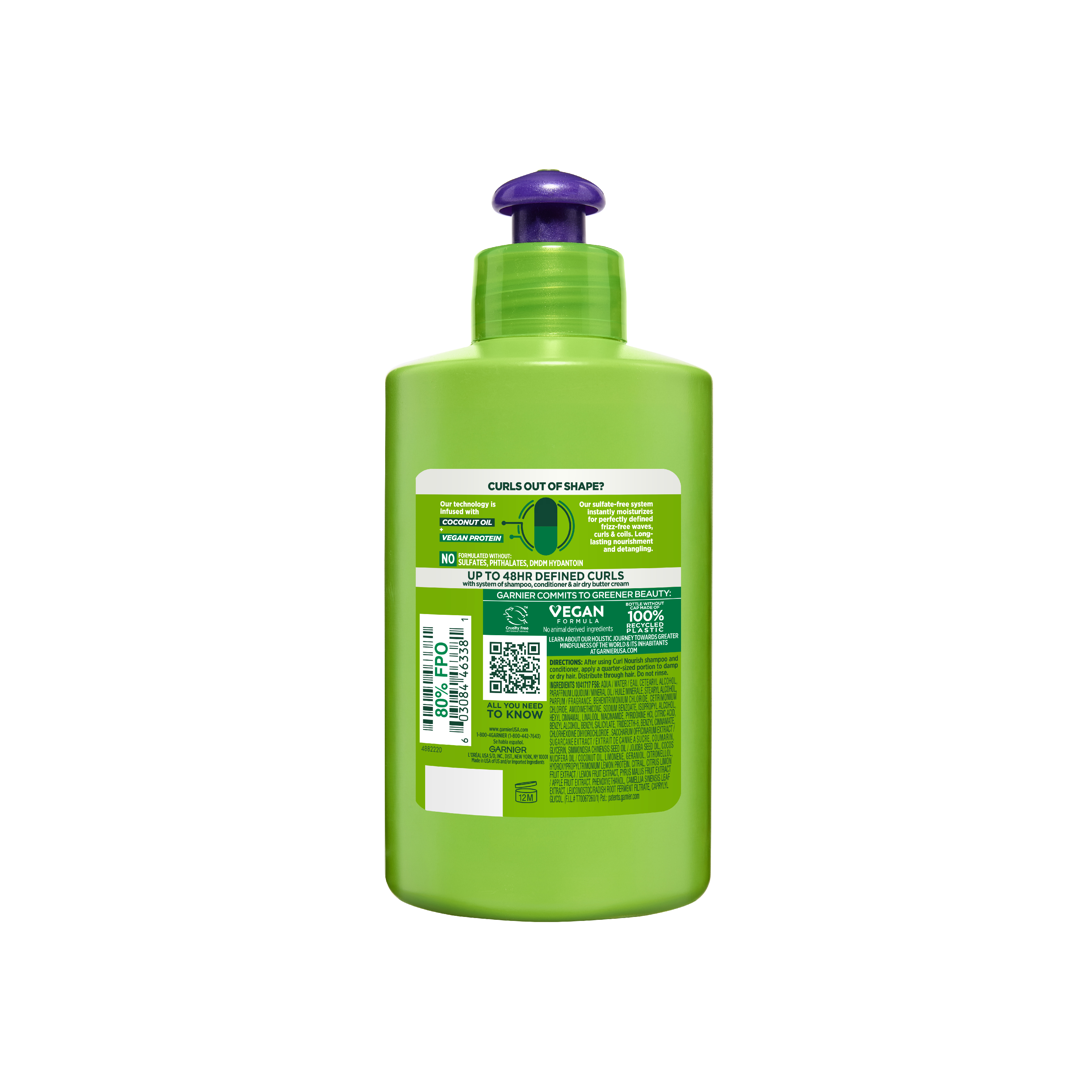 Garnier Fructis Curl Nourish Sulfate-Free Air Dry Butter Cream Leave-In 10.2 fl. oz.(300ml) - Image 2 of 8