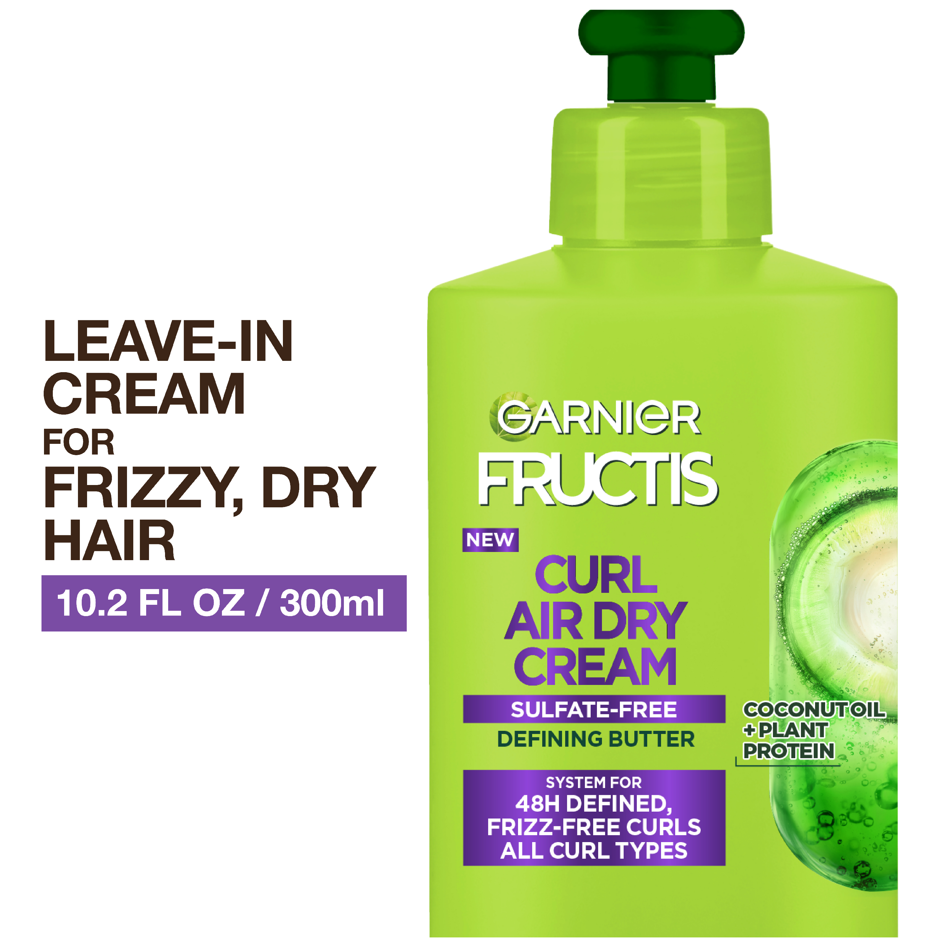 Garnier Fructis Curl Nourish Sulfate-Free Air Dry Butter Cream Leave-In 10.2 fl. oz.(300ml) - Image 3 of 8