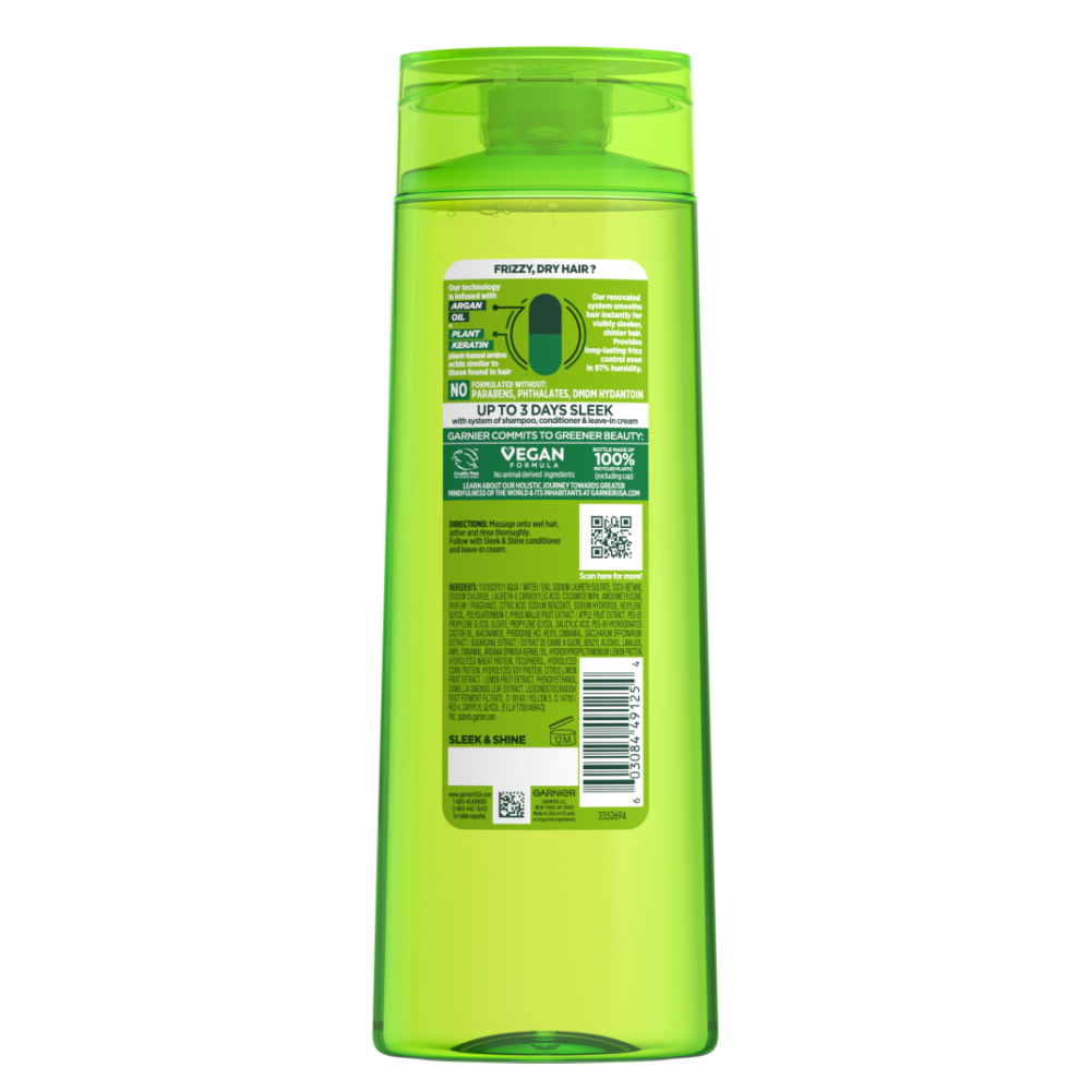 Garnier Fructis Sleek & Shine Smoothing Shampoo For Frizzy, Dry Hair 12.5 fl. oz.(370ml) - Image 2 of 3