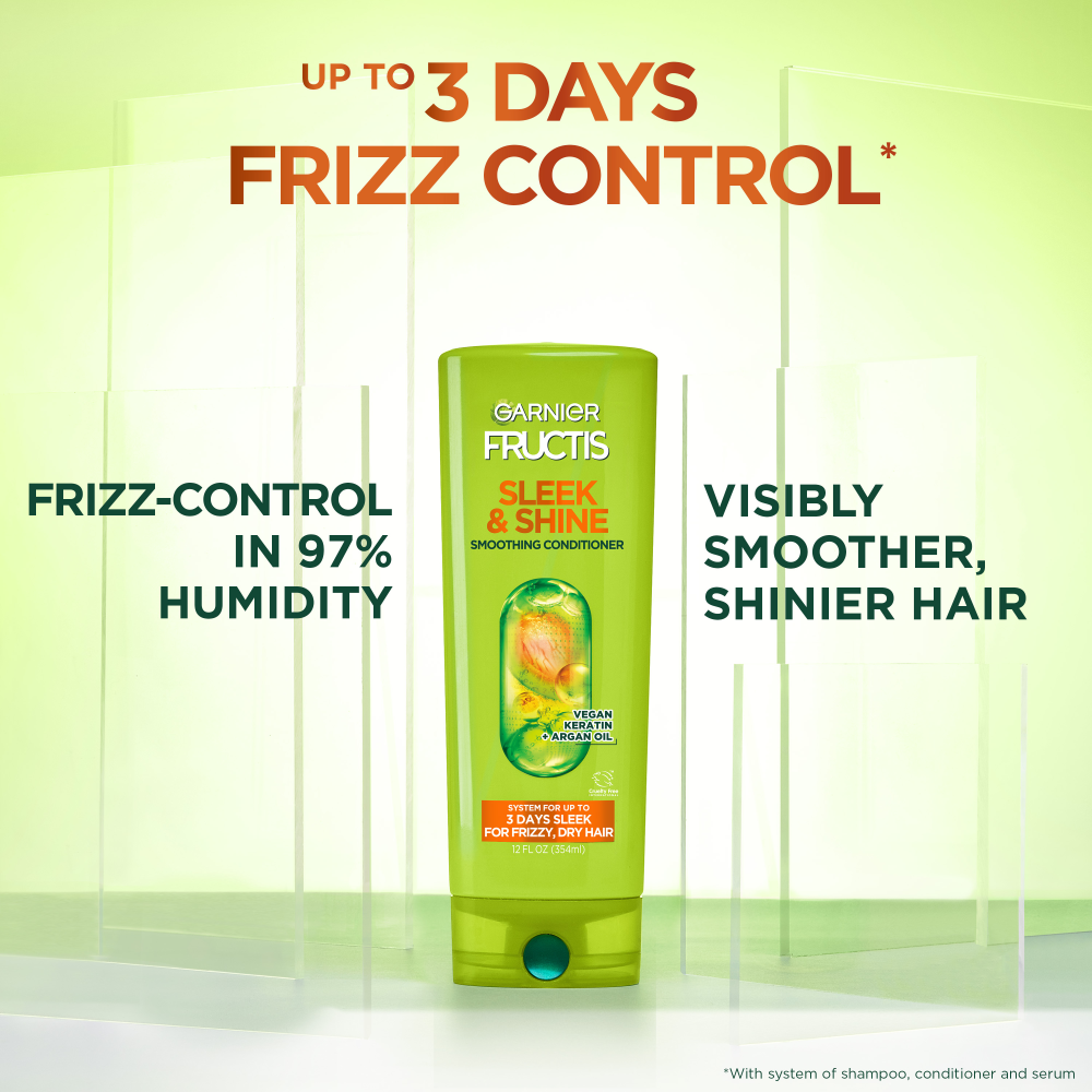 Garnier Fructis Sleek & Shine Smoothing Conditioner For Frizzy, Dry Hair 12 fl. oz.(354ml) - Image 3 of 8