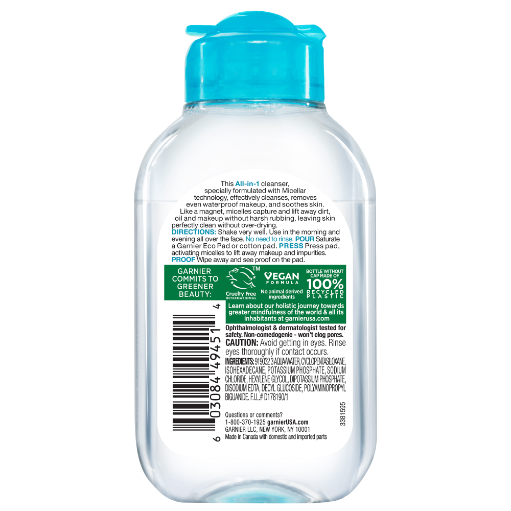 Garnier Skinactive Micellar Cleansing Water Waterproof 3.4 oz.(100ml) - Image 2 of 2