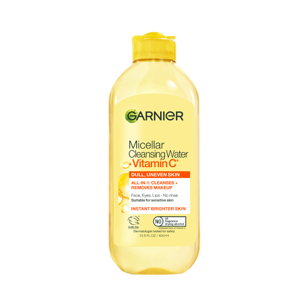 Garnier SkinActive Micellar Makeup Remover with Vitamin C for Dull and Uneven Skin 13.5 fl. oz.(400ml)