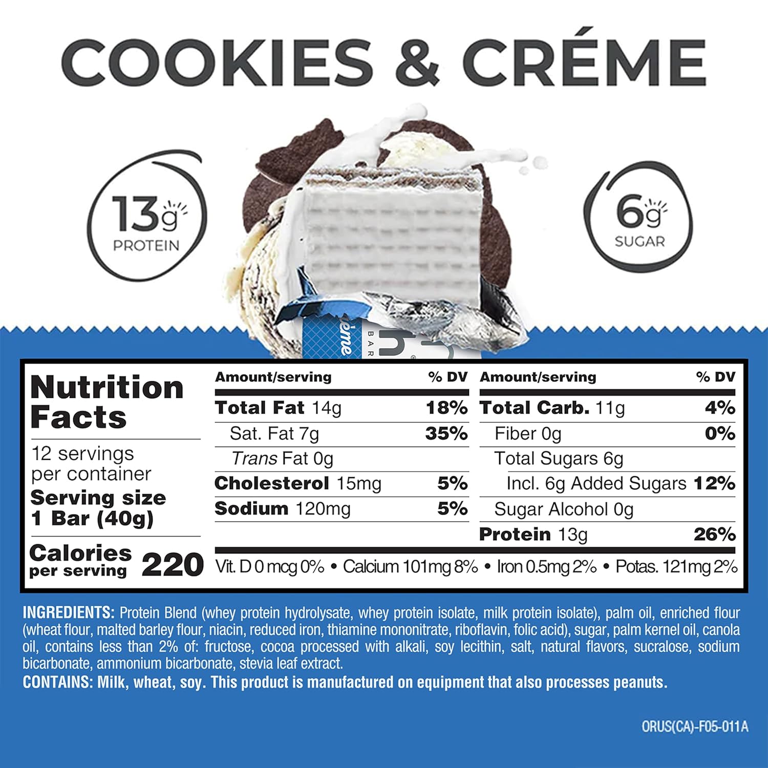 Power Crunch Protein Bars Cookies & Creme Net Wt 1.4 oz.(40g) - Image 2 of 2