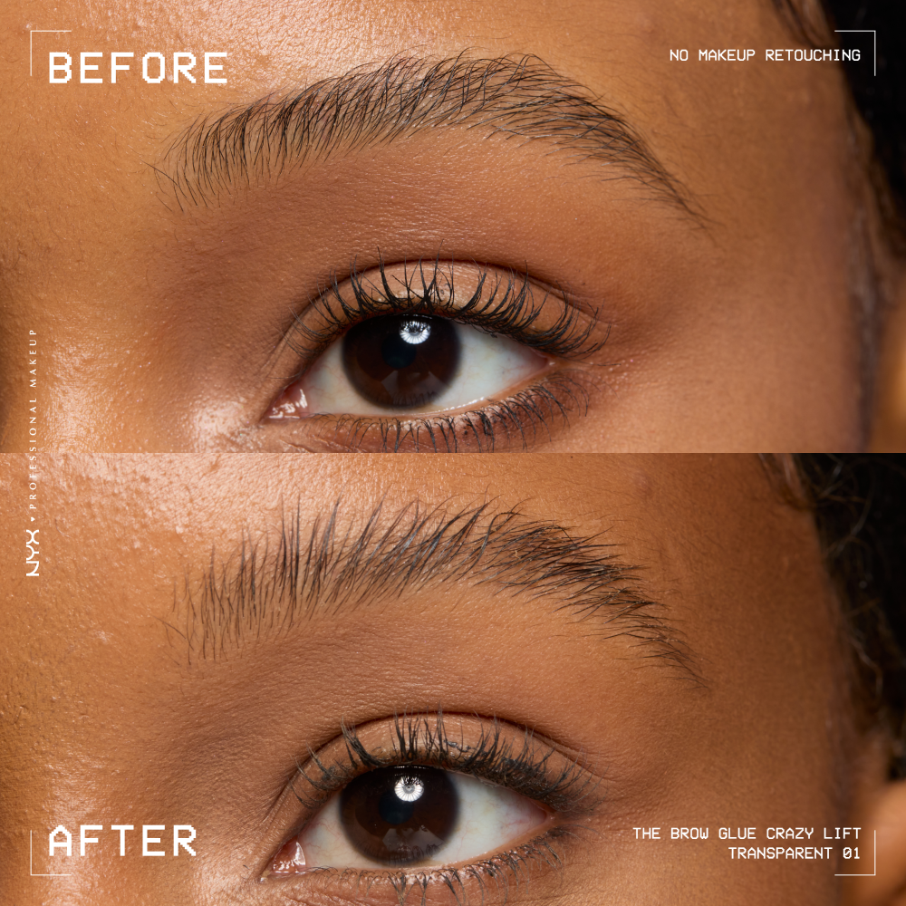 NYX Professional Makeup The Brow Glue- Brow Makeup The Brow Glue Crazy Lift, Clear 0.23 fl. oz.(7ml) - Image 3 of 8