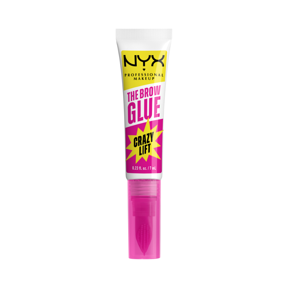 NYX Professional Makeup The Brow Glue- Brow Makeup The Brow Glue Crazy Lift, Clear 0.23 fl. oz.(7ml)