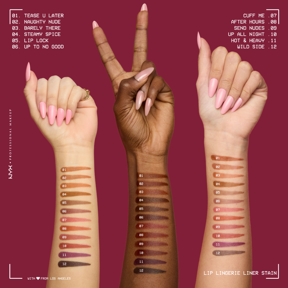[10colors] NYX Professional Makeup Lip Lingerie Lip Liner Stain 0.03 fl. oz.(1ml) - Image 13 of 15
