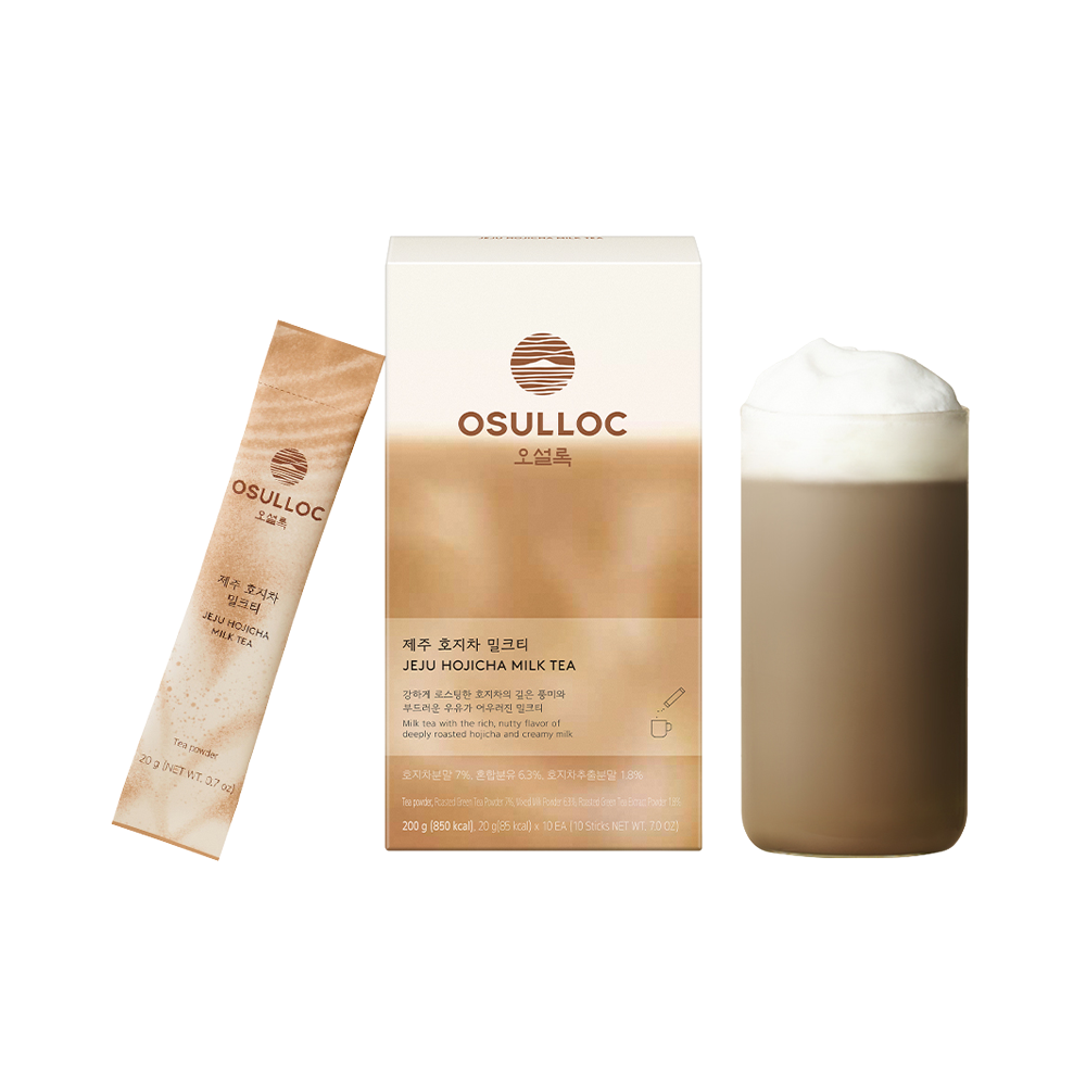 OSULLOC Jeju Hojicha Milk Tea 0.7 oz.(20g) x 10ea